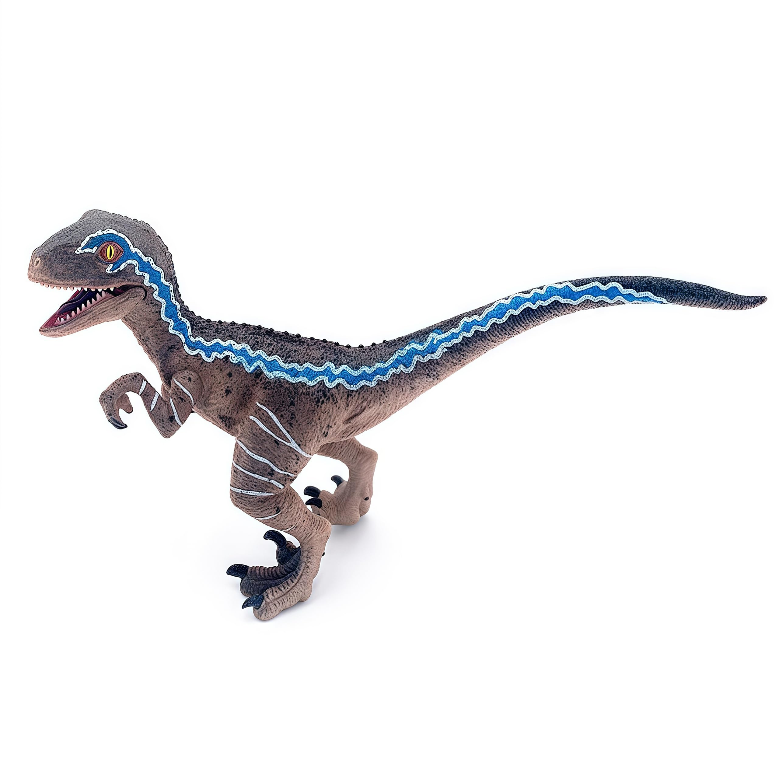 Gemini&Genius Velociraptor Action Figure with Movable Jaw and Hands – Dinosaur Toy for Kids, Cake Topper, Collectible