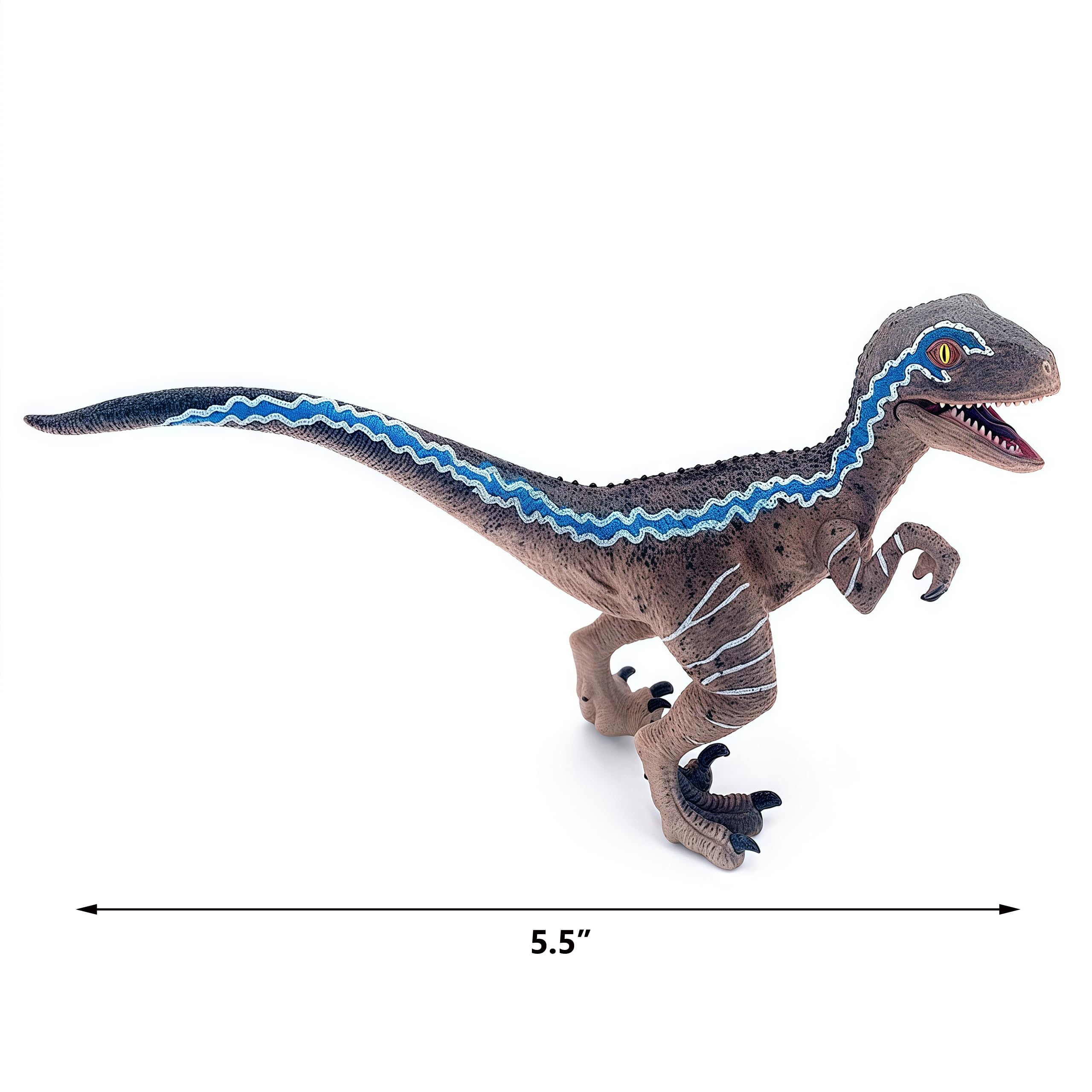 Gemini&Genius Velociraptor Action Figure with Movable Jaw and Hands – Dinosaur Toy for Kids, Cake Topper, Collectible