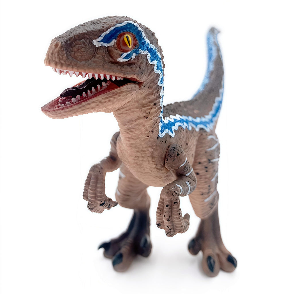 Gemini&Genius Velociraptor Action Figure with Movable Jaw and Hands – Dinosaur Toy for Kids, Cake Topper, Collectible