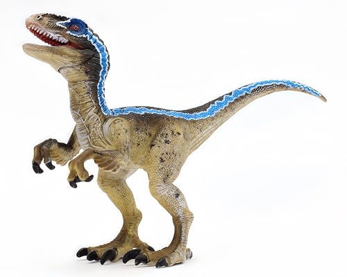 Gemini&Genius Velociraptor Dinosaur Toy – Realistic Hand-Painted Raptor with Moveable Jaw, Safe ABS Plastic for Kids