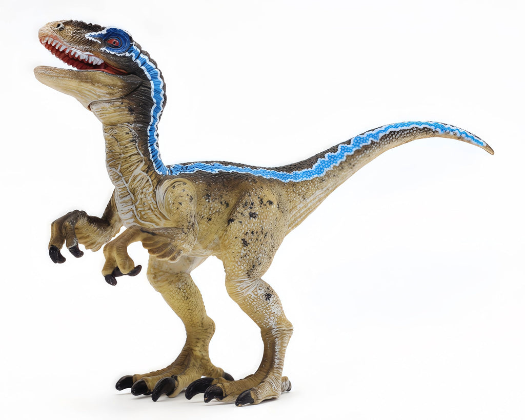 Gemini&Genius Velociraptor Dinosaur Toy – Realistic Hand-Painted Raptor with Moveable Jaw, Safe ABS Plastic for Kids