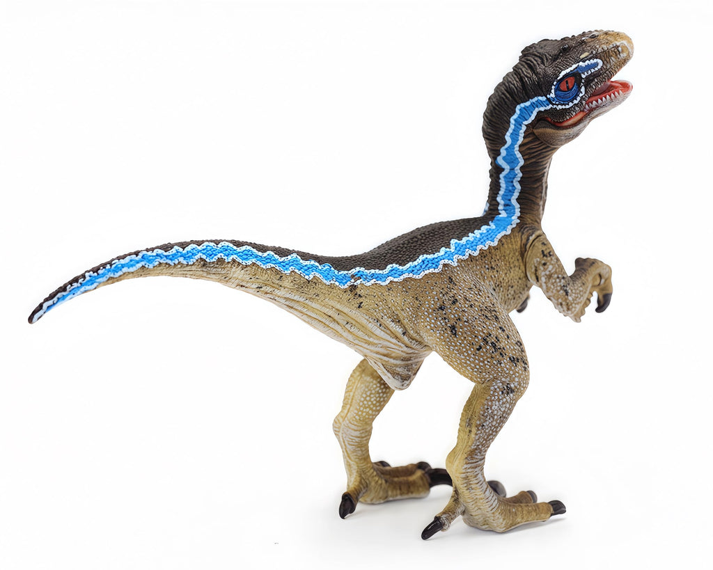 Gemini&Genius Velociraptor Dinosaur Toy – Realistic Hand-Painted Raptor with Moveable Jaw, Safe ABS Plastic for Kids
