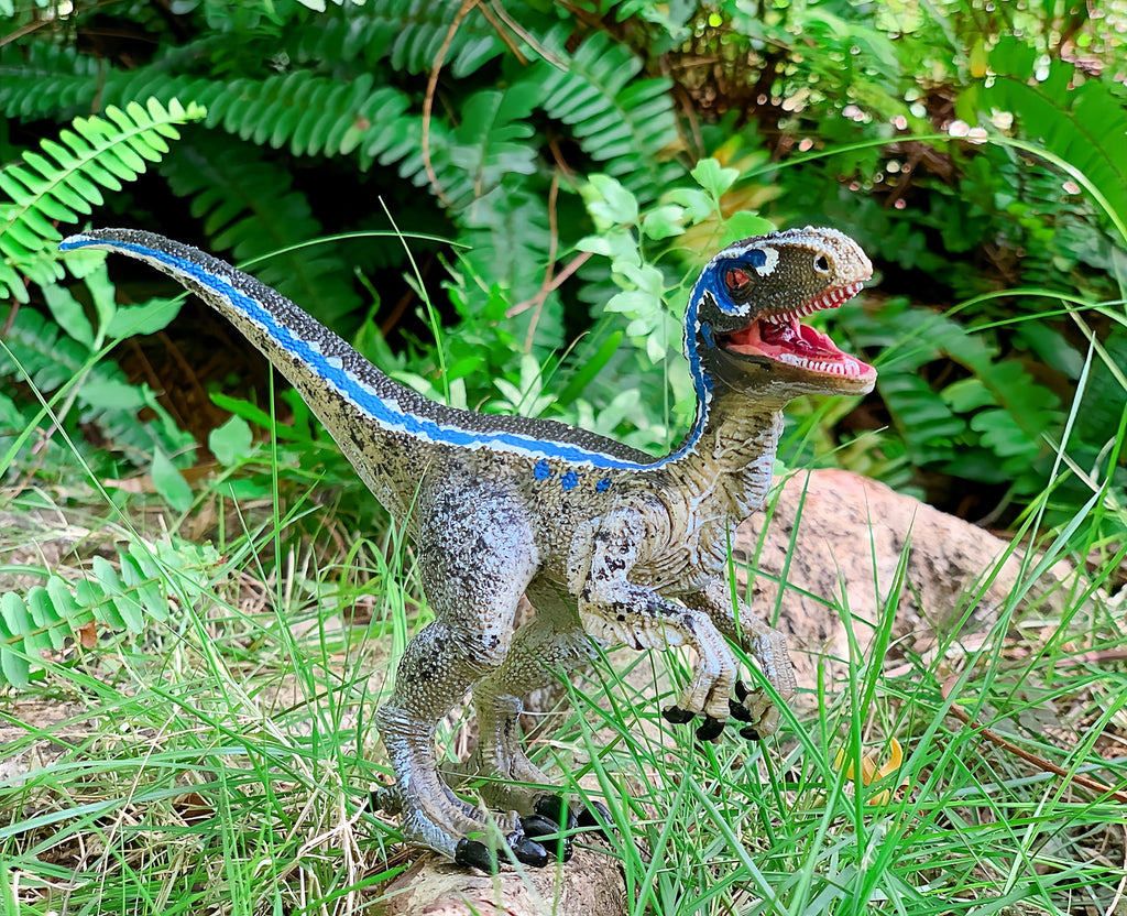 Gemini&Genius Velociraptor Dinosaur Toy – Realistic Hand-Painted Raptor with Moveable Jaw, Safe ABS Plastic for Kids