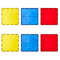 Gemmicc 6-Pack Large Magnetic Tiles (5.9") – Jumbo Base Plates for STEM Building, Compatible with Most Brands