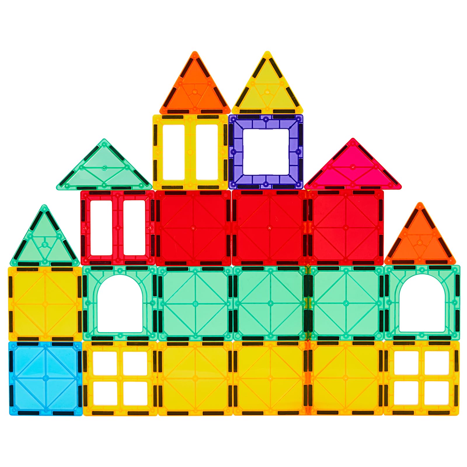 Gemmicc Magnetic Tiles 34-Piece Starter Set – STEM Building Blocks for Kids Aged 3-9