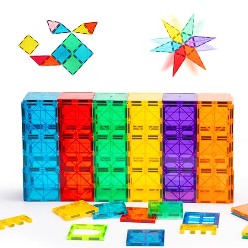 Gemmicc Magnetic Tiles 34-Piece Starter Set – STEM Building Blocks for Kids Aged 3-9