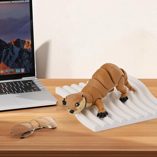 GemmiCho 5.7" Articulated Otter Toy – 3D Printed Fidget Animal for Stress Relief