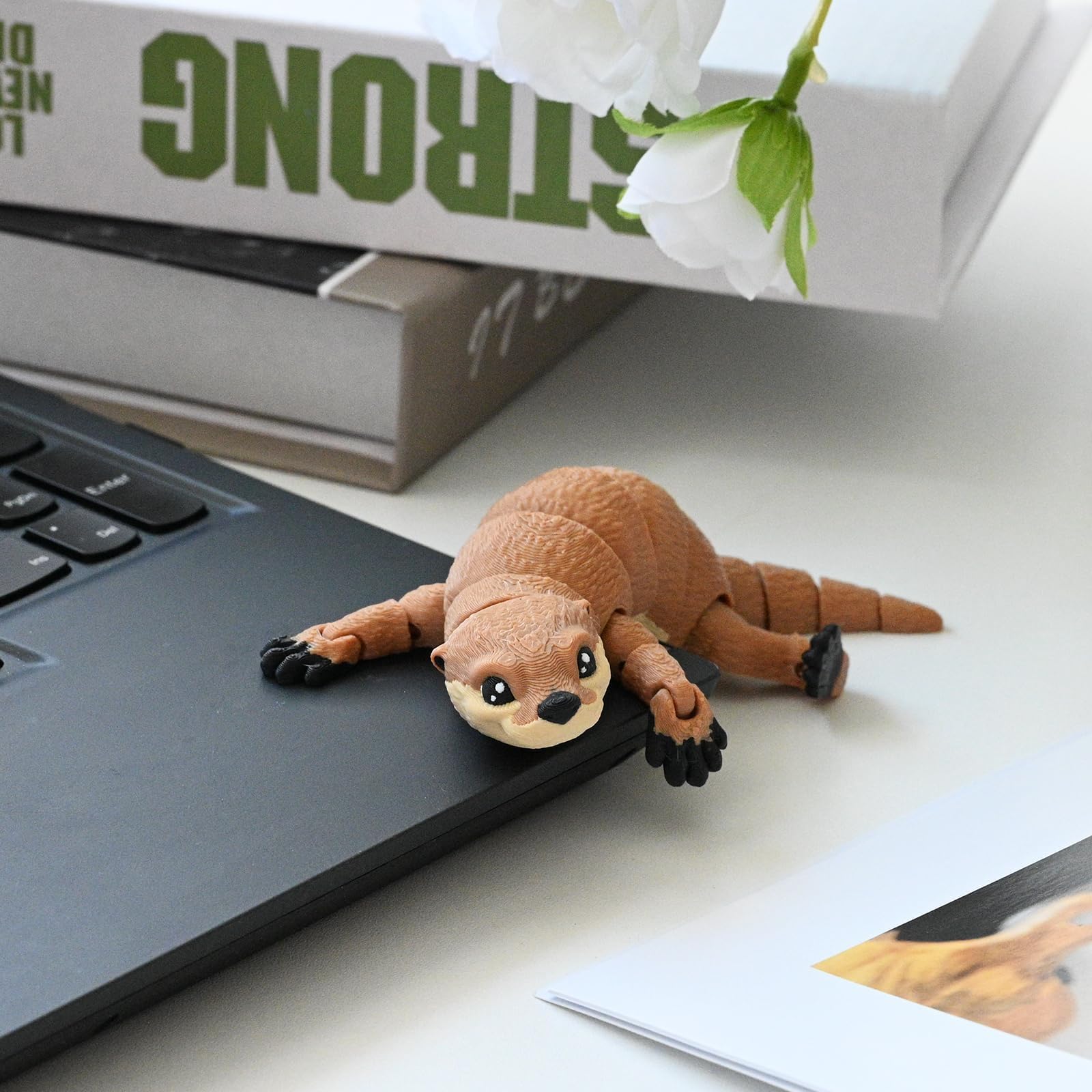 GemmiCho 5.7" Articulated Otter Toy – 3D Printed Fidget Animal for Stress Relief