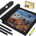 Genovega Puzzle Mat Roll Up Kit – Felt Mat for 2000 Pieces, Inflatable Tube, Hand Pump, Storage Bag, Velcro Straps