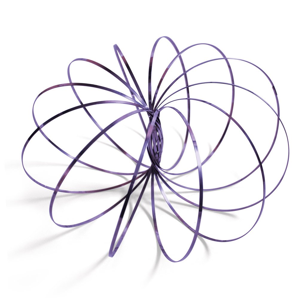 GeoFlux Purple 3D Kinetic Spring Toy – Original Stainless Steel Interactive Sculpture
