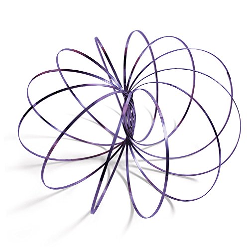GeoFlux Purple 3D Kinetic Spring Toy – Original Stainless Steel Interactive Sculpture