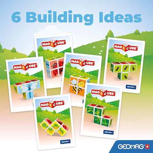 Geomag Magicube Insect 4-Piece Set: Magnetic Building Blocks for Toddlers 1-3