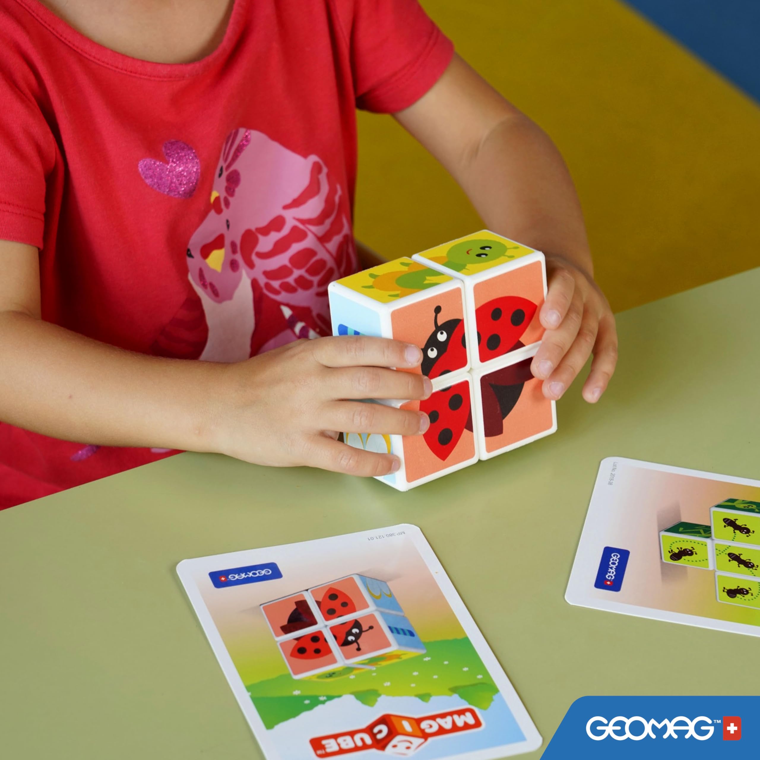 Geomag Magicube Insect 4-Piece Set: Magnetic Building Blocks for Toddlers 1-3