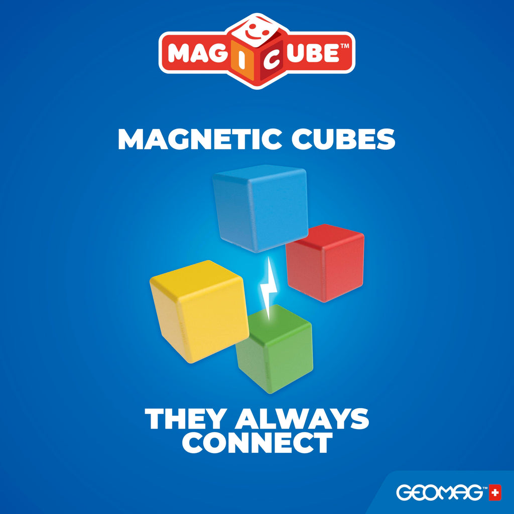 Geomag Magicube Insect 4-Piece Set: Magnetic Building Blocks for Toddlers 1-3