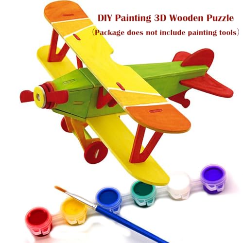 Georgie Porgy 3D Wooden Puzzle Set - 3 Aircraft Models - No Glue or Tools Needed