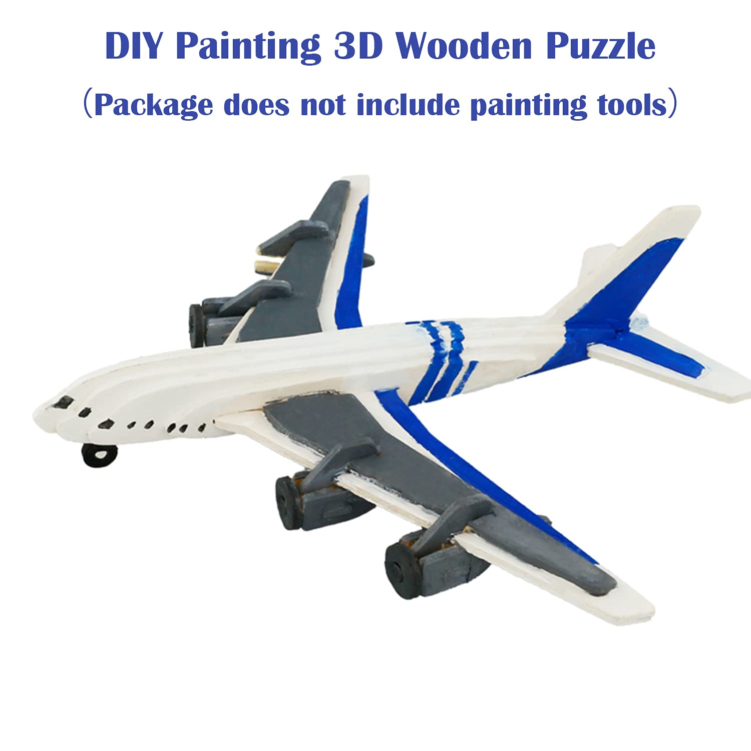 Georgie Porgy 3D Wooden Puzzle Set - 3 Aircraft Models - No Glue or Tools Needed