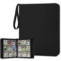 GERMUN 9 Pocket Card Binder - Premium PU Leather Zip Trading Card Album, Holds 720 Cards (Diamond Black)