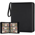 GERMUN 9-Pocket Card Binder – Holds 720 Cards, PU Leather, Zipper Closure, Black