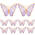 Geyee 10-Pack Purple 3D Butterfly Centerpieces for Tables and Walls