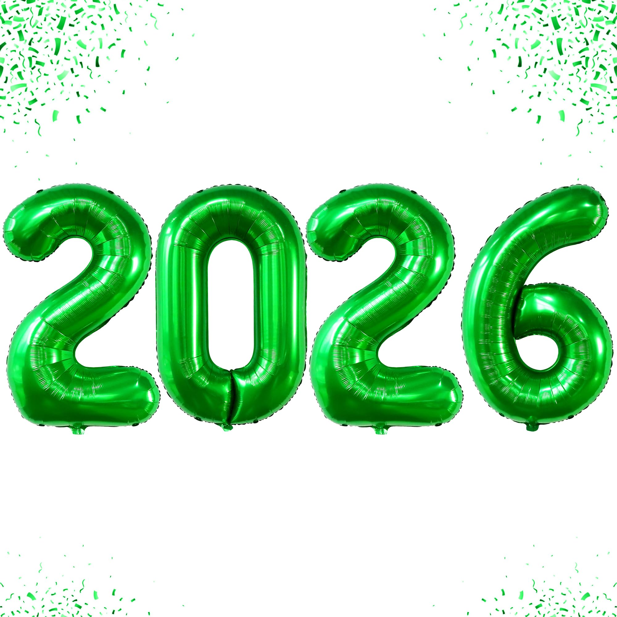 Giant Green 2026 Balloons 42 Inch – KatchOn Foil Number Balloons for Graduation Decorations Class of 2026