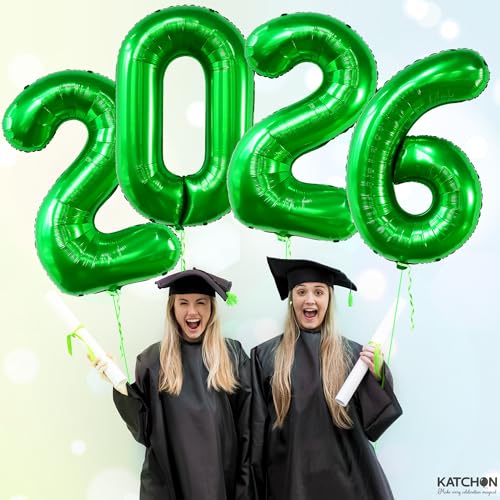 Giant Green 2026 Balloons 42 Inch – KatchOn Foil Number Balloons for Graduation Decorations Class of 2026