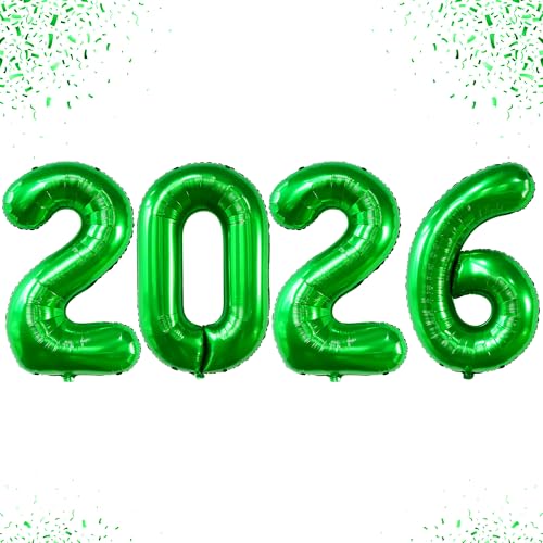 Giant Green 2026 Balloons 42 Inch – KatchOn Foil Number Balloons for Graduation Decorations Class of 2026