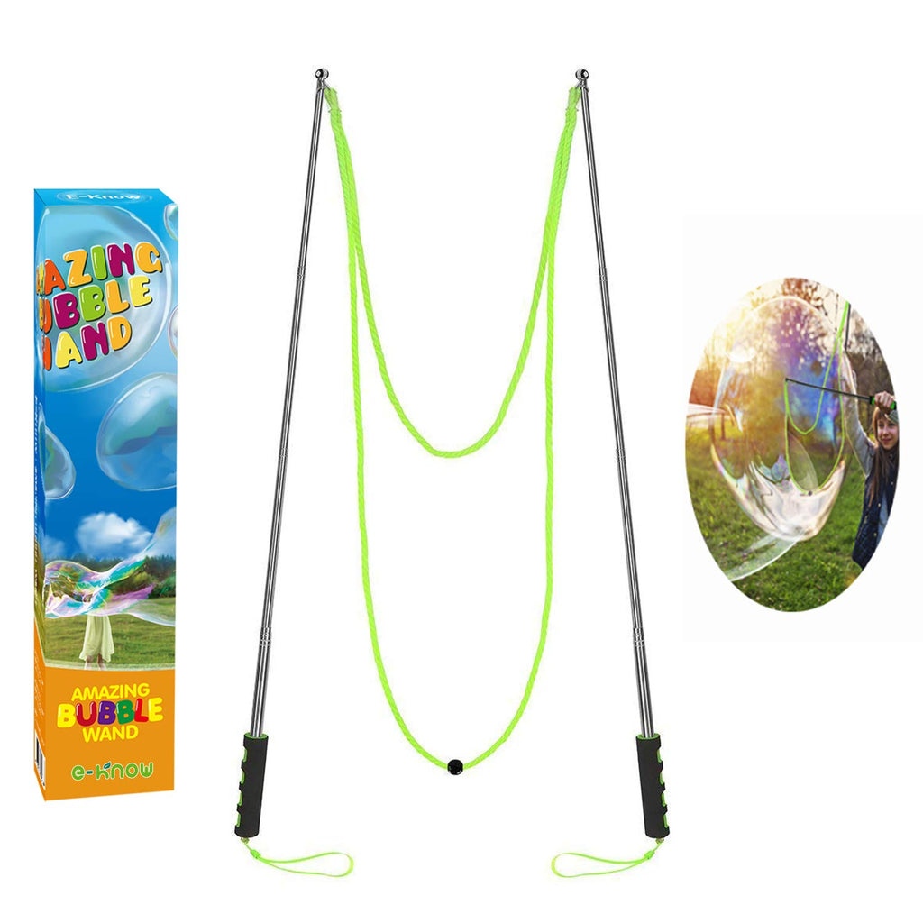 Giant Stainless Steel Bubble Wand for Kids & Adults – Telescopic with 6 Lengths, Sponge Handles, and Storage Bag