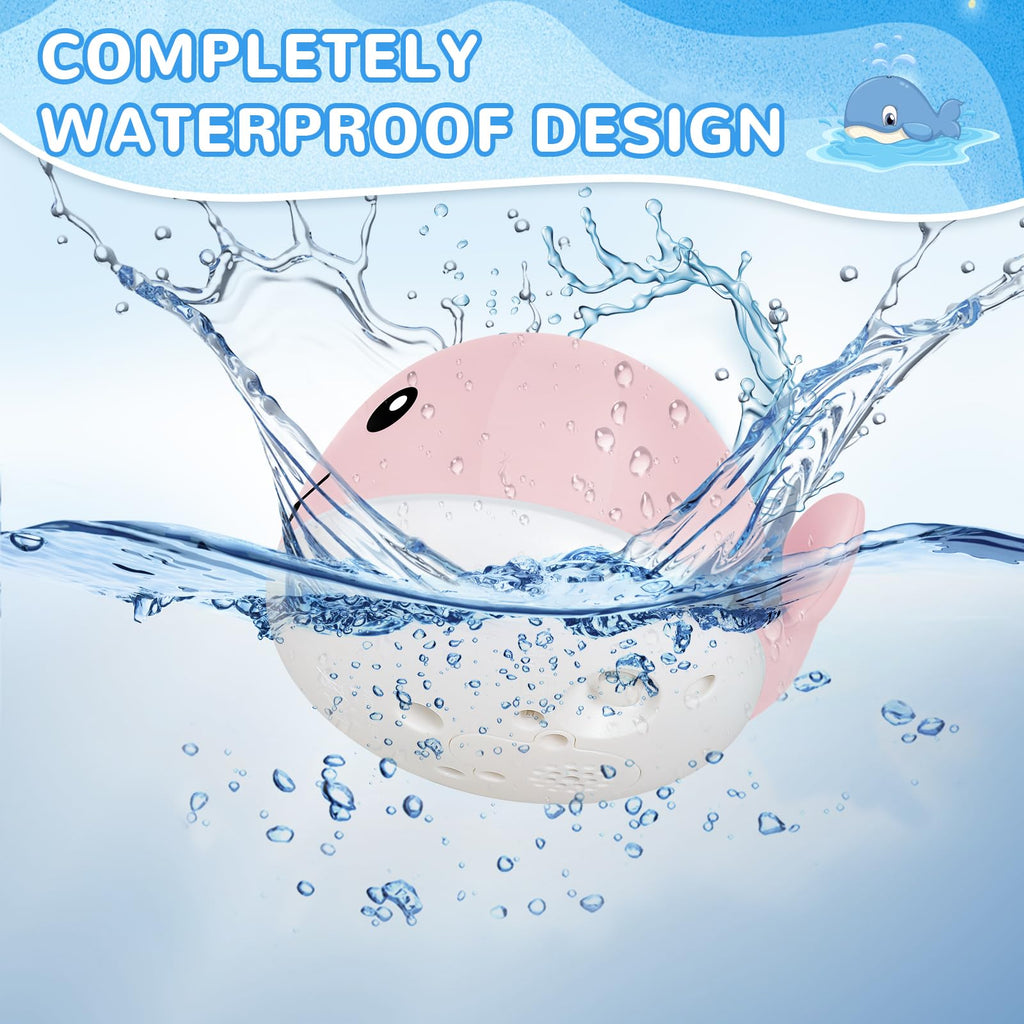 Gigilli Baby Girl Bath Toys – Light-Up Whale Sprinkler with USB Charging Dock, IPX8 Waterproof, BPA-Free, for Toddlers 6 Months to 5 Years