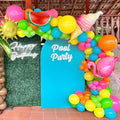 GIHOO Tropical Balloon Arch Kit 144pcs - Hawaiian Luau Decor with Watermelon, Flamingo