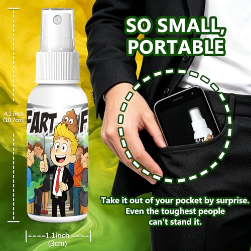 GIIOASA Extra Strong Fart Spray Prank – Long Lasting Stinky Bomb, Non-Toxic, 1oz Pocket Gag Gift for Adults & Kids