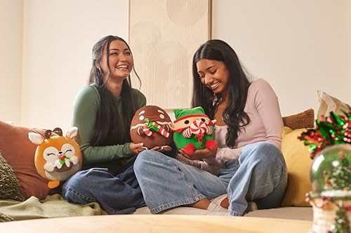 Ginger the Gingerbread Man Snackle Plush – 8-Inch Soft Toy with Candy Cane, Christmas Series 2 by ZURU