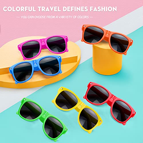GINMIC Kids Party Sunglasses 12-Pack Neon – Fun UV400 Eye Protection for Boys and Girls