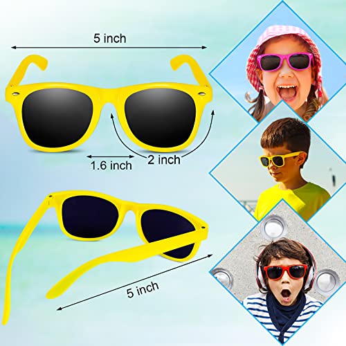GINMIC Kids Party Sunglasses 12-Pack Neon – Fun UV400 Eye Protection for Boys and Girls