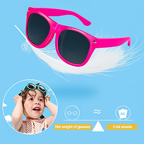 GINMIC Kids Party Sunglasses 12-Pack Neon – Fun UV400 Eye Protection for Boys and Girls