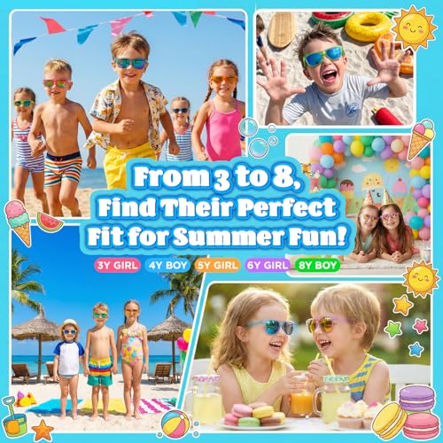 GINMIC Kids Sunglasses Party Favors, 16 Pack with UV400 Protection
