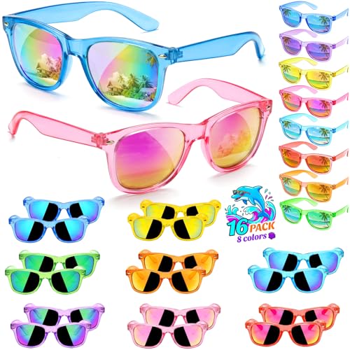 GINMIC Kids Sunglasses Party Favors, 16 Pack with UV400 Protection