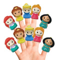 Ginsey Disney Princess 10-Piece Finger Puppet Set – Waterproof Bath Toys & Party Favors, Latex-Free
