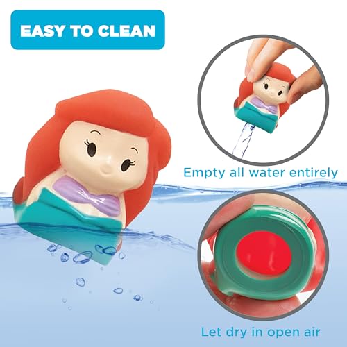 Ginsey Disney Princess 10-Piece Finger Puppet Set – Waterproof Bath Toys & Party Favors, Latex-Free