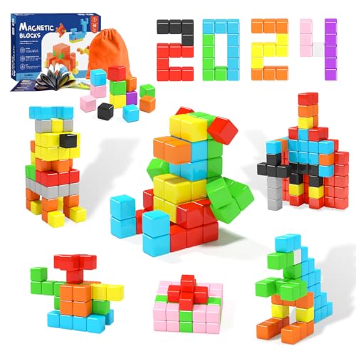 Girigi 40-Piece Magnetic Building Blocks for Toddlers – STEM Sensory Toy for Ages 3-8