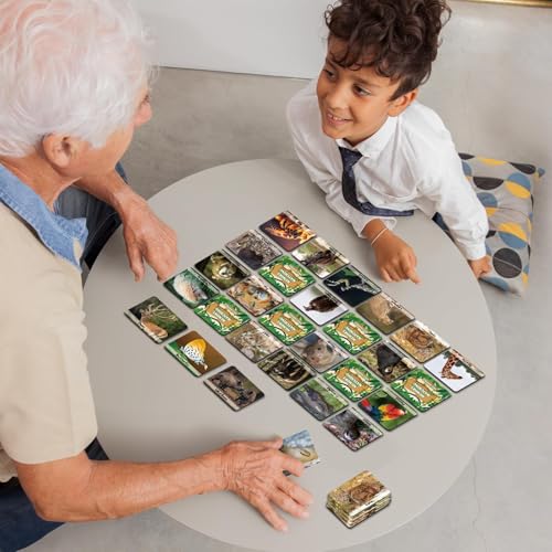 gisgfim 100-Card Wild Animals Memory Matching Game – 50 Pairs for Kids