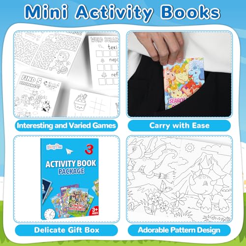 gisgfim 48 Mini Activity Books for Kids – 24 Styles, Mazes, Puzzles, Party Favors Ages 4-12