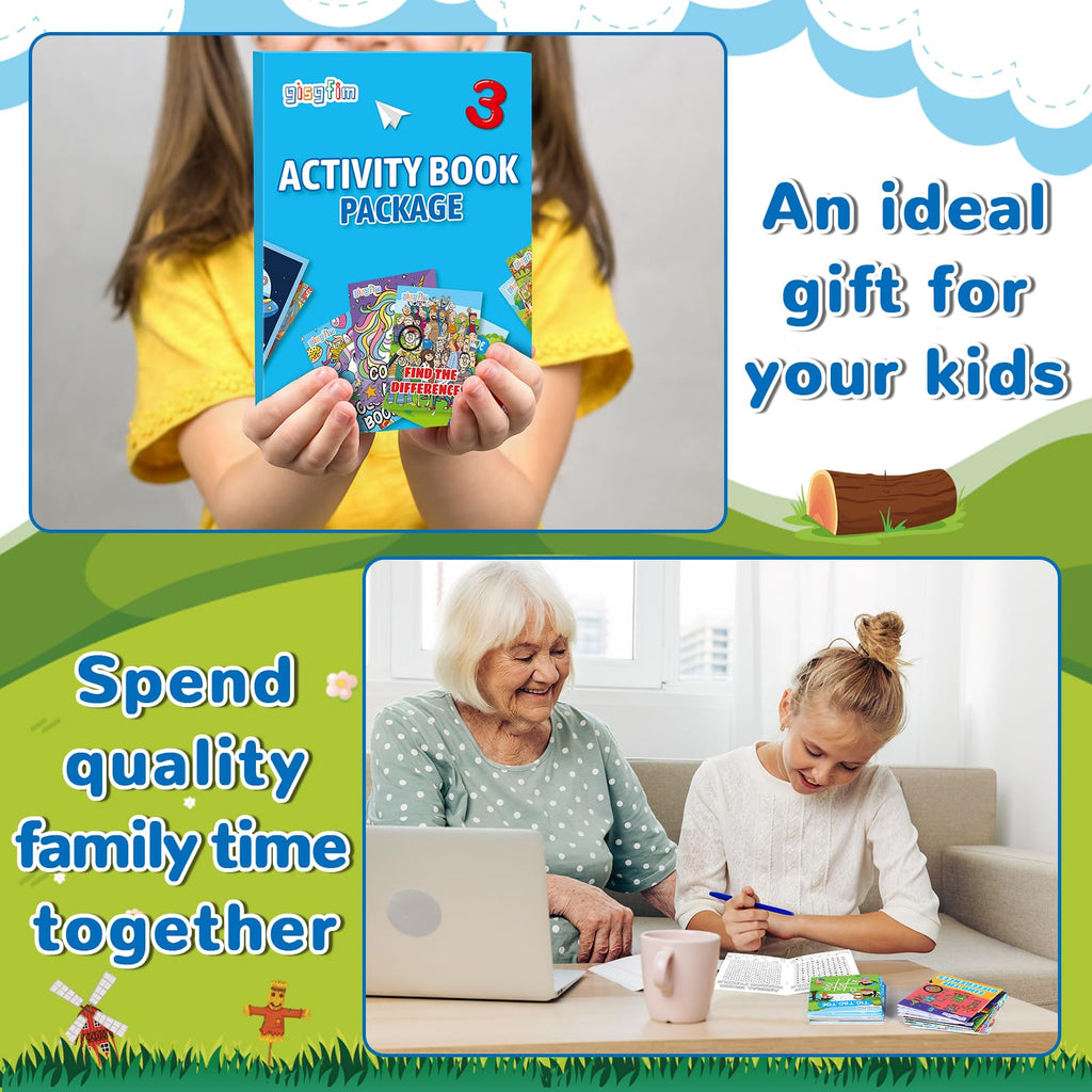 gisgfim 48 Mini Activity Books for Kids – 24 Styles, Mazes, Puzzles, Party Favors Ages 4-12