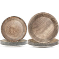gisgfim 48-Piece Rustic Wooden Tree Party Plates Set for Lumberjack Camping Hunting Themes