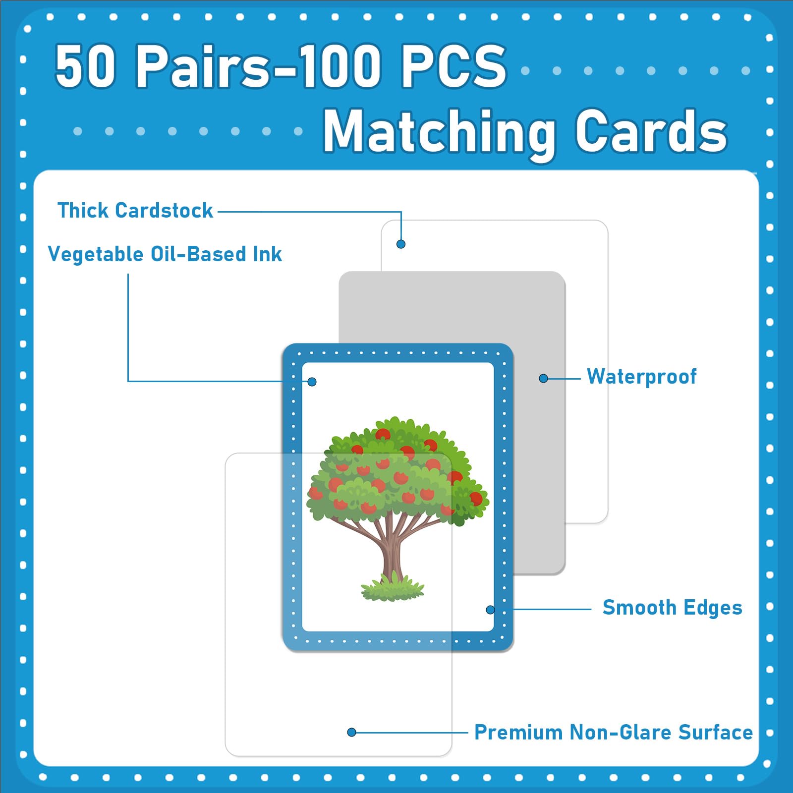 gisgfim Bible Memory Matching Game – 100 Cards (50 Pairs) for Christian Learning & Fun