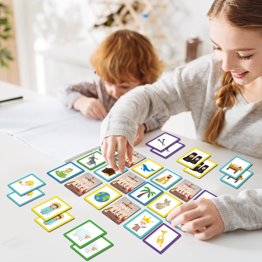 gisgfim Bible Memory Matching Game – 100 Cards (50 Pairs) for Christian Learning & Fun