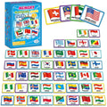 gisgfim Flags of the World Memory Game - 100 Cards (50 Pairs) for Kids & Adults - Educational Matching Fun with Storage Box
