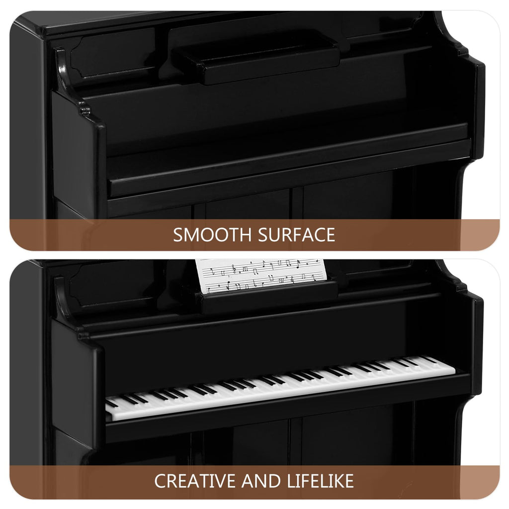 GLEAVI Mini Upright Piano Set with Stool and Music Score for Dollhouse Decor, 1:12 Scale