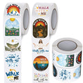 Glenmal 1000 Walk with Me Stickers 2026 Mormon Youth Theme Moses 6:34 - Waterproof Religious Decals for Baptism, Missionaries, Church Events