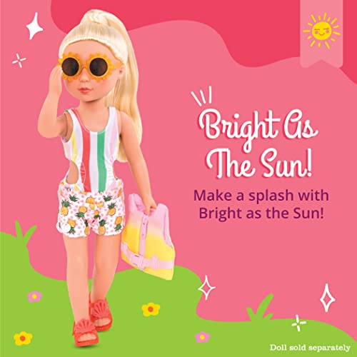 Glitter Girls Bright as The Sun Swimsuit Set for 14-Inch Dolls