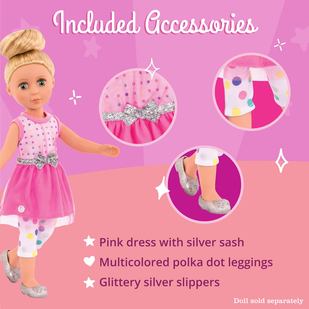 Glitter Girls Stay Sparkly Dress & Leggings Outfit for 14-Inch Dolls